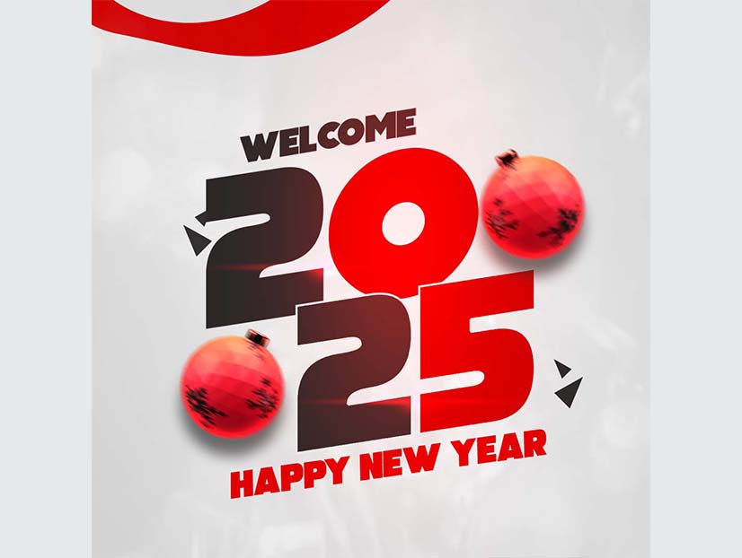 happy new year 2025 celebration post design banner template